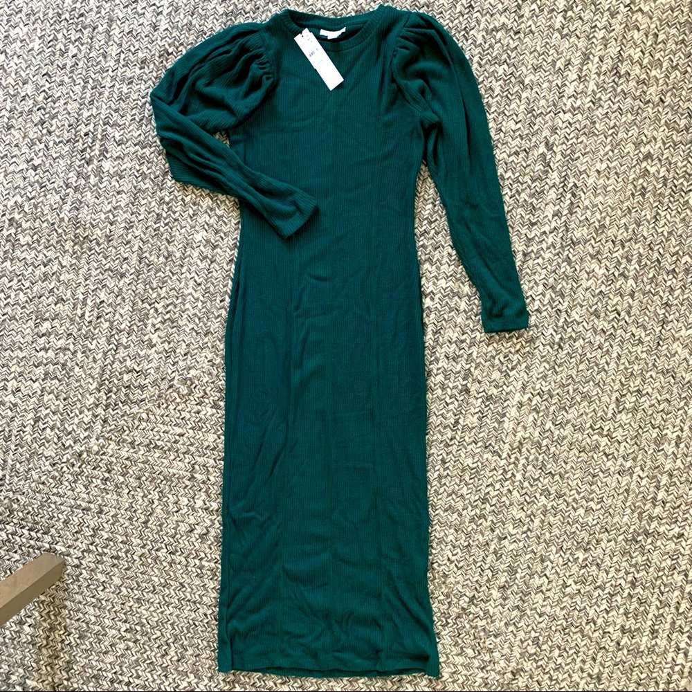 Green Midaxi Woven Bodycon Dress (NEW WITH TAGS)